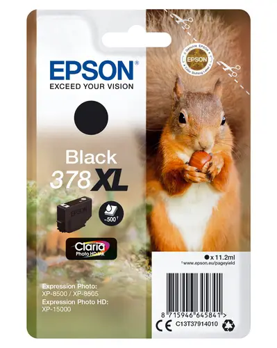 Squirrel Singlepack Black 378XL Claria Photo HD Ink - Imagen 1