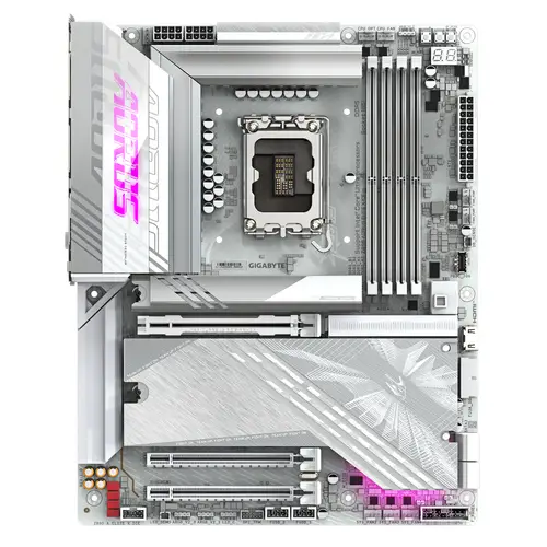 Placa base Z890 AORUS ELITE X ICE - Compatible con CPUs Intel Core Ultra (Serie 2), VRM de 16+1+2 fases, hasta 9500MHz DDR5 (OC), 1xPCIe 5.0 + 4xPCIe 4.0, Wi-Fi 7, LAN 2.5GbE, Thunderbolt 4 - Imagen 2
