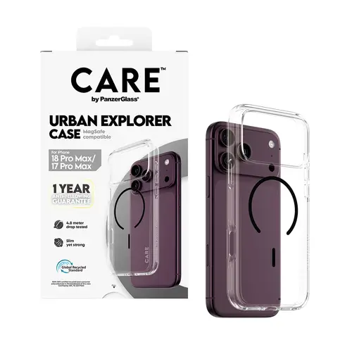 CARE by ® Urban Explorer Case Transparent w. Black MagSafe iPhone 18 Pro Max | 17 Pro Max funda para teléfono móvil Transparente - Imagen 5