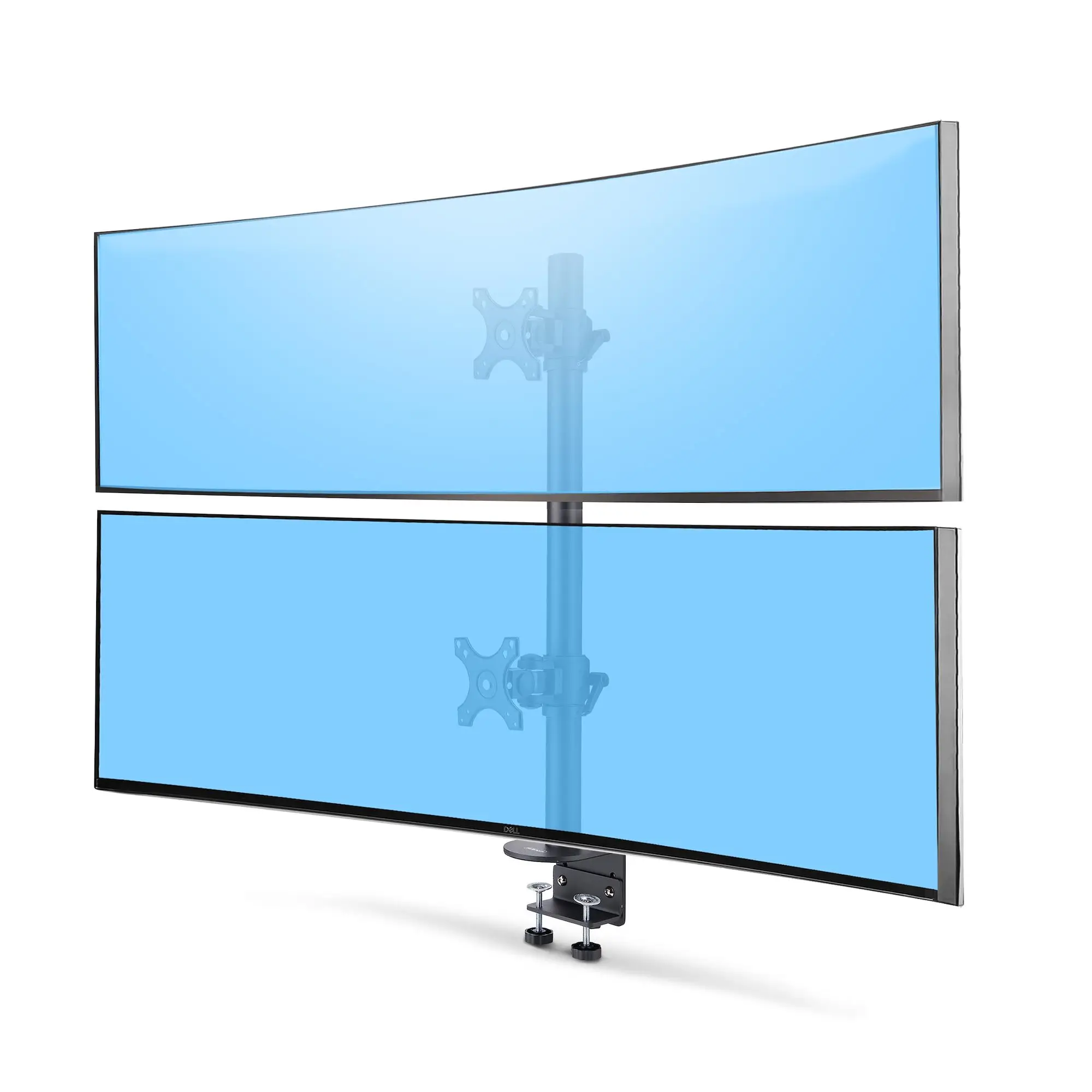 Soporte de Sobremesa para Dos Monitores Apilados Verticalmente de..