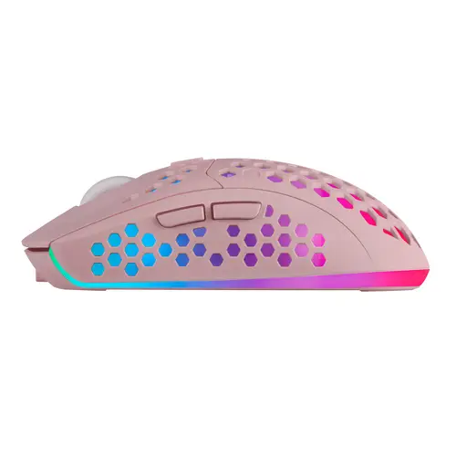 MMW3P, Ratón Gaming Inalámbrico, RGB Flow, Ultraligero 79g, 3200DPI, Rosa - Imagen 3