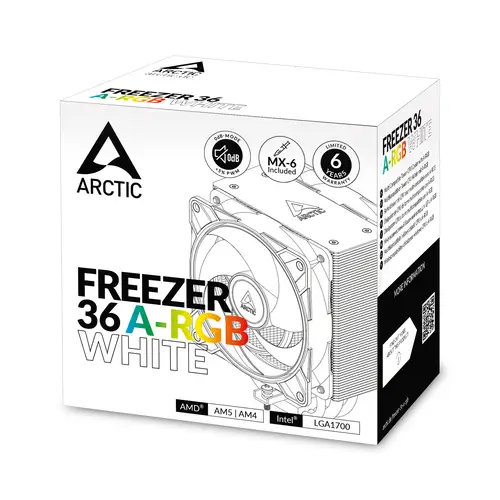 Freezer 36 A-RGB Procesador Refrigerador de aire 12 cm Blanco 1 pieza(s) - Imagen 9