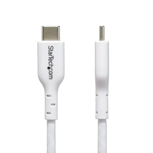 Cable de Carga USB-C Blanco de 2m - Cable UCB Tipo C de Carga para Ordenador Portátil - PD de 60W 3A - Cable de Transferencia de Datos USB 2.0 - Macho a Macho - Imagen 3