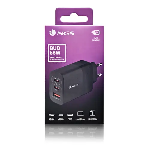 BUD 65W Universal Negro Corriente alterna Carga rápida Interior - Imagen 6