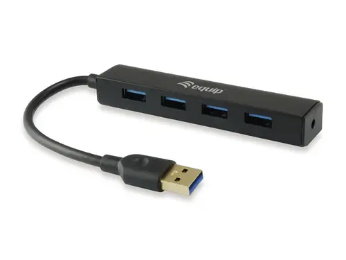 128953 hub de interfaz USB 3.2 Gen 1 (3.1 Gen 1) Type-A 5000 Mbit/s Negro - Imagen 1