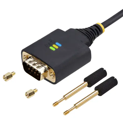 2P6FFC-USB-SERIAL cambiador de género para cable USB-A 2 x DB-9 RS-232 Negro, Gris - Imagen 8