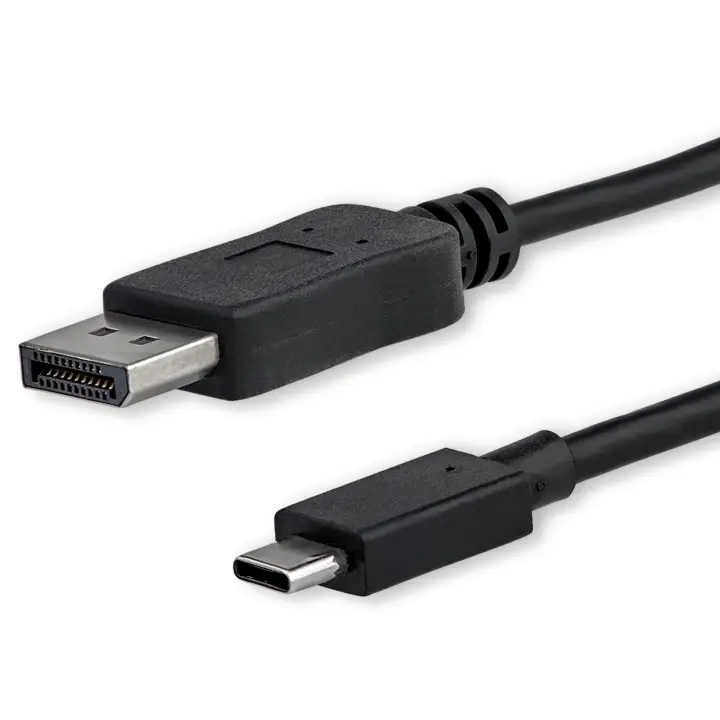 Cable 1m USB C a DisplayPort 1.2 de 4K a 60Hz - Adaptador Convertidor USB Tipo C a DisplayPort - HBR2 - Conversor USBC con Modo Alt - Compatible con Thunderbolt 3 - Negro