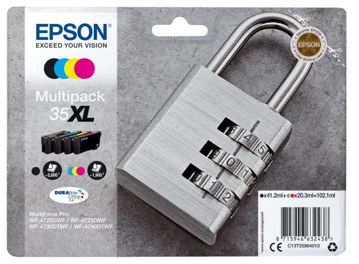Padlock Multipack 4-colours 35XL DURABrite Ultra Ink