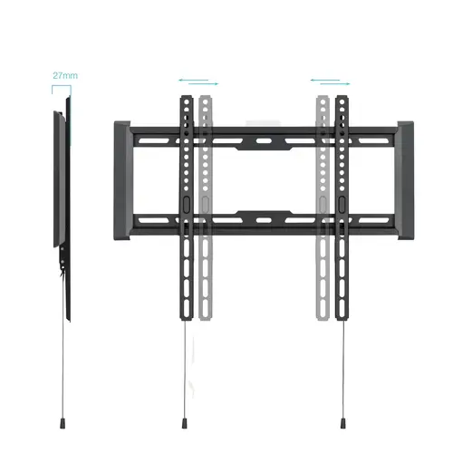 Soporte Fijo de pared para pantallas 32"- 70", Negro - Imagen 2