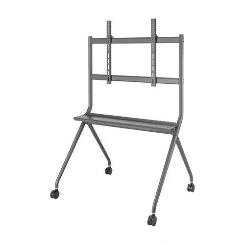 Soporte De Suelo Pro Con Rueda, 1 Bandeja Para Pantalla Interactiva/TV 120kg De 50-86, Negro - Imagen 2