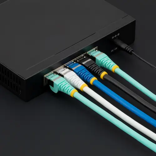 Cable de 7,5m de Red Ethernet CAT6a - Azul - Low Smoke Zero Halogen (LSZH) - 10GbE - 500MHz - PoE++ de 100W - Snagless sin Pestillo - RJ-45 - Cable de Red S/FTP - Imagen 5