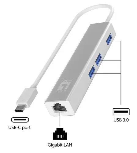 USB-0504 adaptador y tarjeta de red Ethernet 1000 Mbit/s - Imagen 2