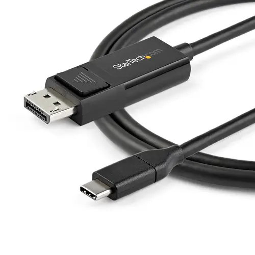 Cable de 1m USB C a DisplayPort 1.2 de 4K a 60Hz - Cable Adaptador de Vídeo Bidireccional DP a USB-C o USB-C a DP Reversible - HBR2/HDR - Cable de Monitor USB tipo C/TB3 - Imagen 4