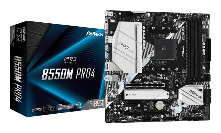 B550M Pro4 AMD B550 Zócalo AM4 micro ATX