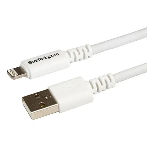 Cable 3m Lightning 8 Pin a USB A 2.0 para Apple iPod iPhone 5 iPad - Blanco - Imagen 1