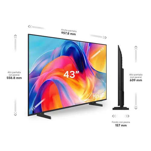 TV 43" Mini LED M73H 4K Vision AI Smart TV 2026 - Imagen 9