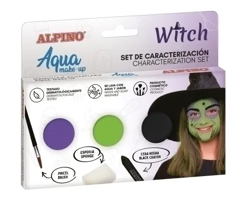 ALPINO MAQUILLAJE AL AGUA SET DE CARACTERIZACIÓN BRUJA