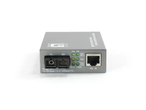 Convertidor SC SMF 10/100BASE-TX a 100BASE-FX PoE PD - Imagen 4