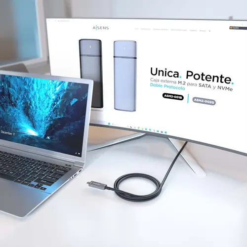Cable USB 3.1 Gen2 10Gbps AOC 4K@60Hz 3A 60W E-Marker, tipo USB-C/M-USB-C/M, Negro, 10m - Imagen 4