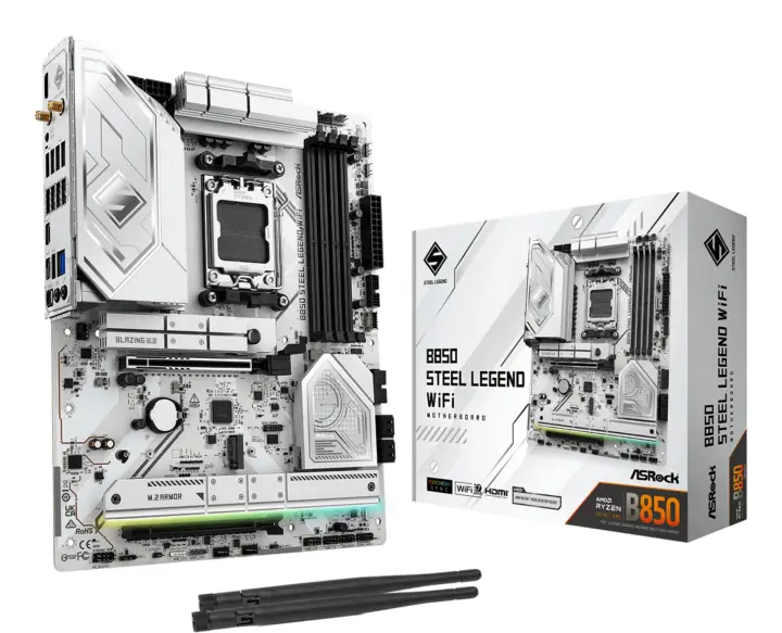 B850 Steel Legend WiFi AMD B850 Zócalo AM5 ATX