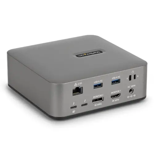 215UE-TB5USB4DOCK base para portátil y replicador de puertos Alámbrico Thunderbolt 5 Gris - Imagen 1