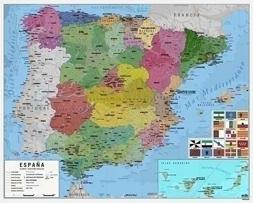 MAPA ERIK MURAL 40x50 cm  ESPAÑA
