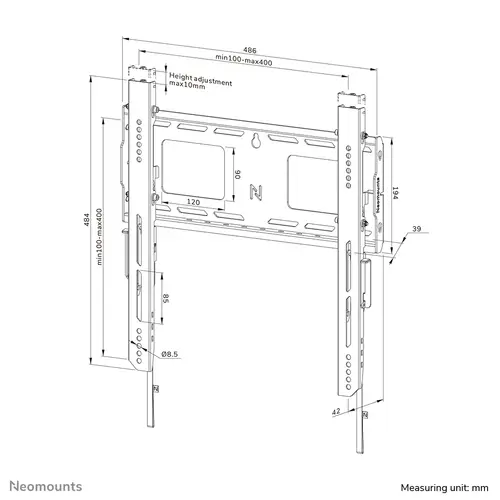WL30-750BL14 Soporte de pared robusto 42-75" - fijo - bloqueable - instalación rápida - TÜV - Imagen 20