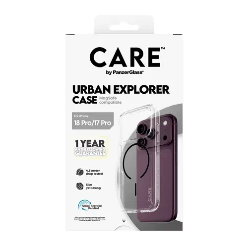 CARE by ® Urban Explorer Case Transparent w. Black MagSafe iPhone 18 Pro | 17 Pro funda para teléfono móvil Transparente - Imagen 3