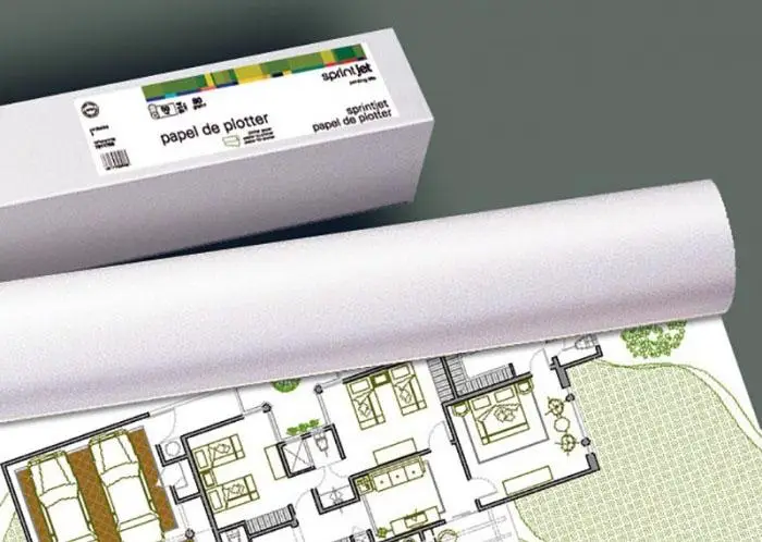 FABRISA ROLLO DE PAPEL PARA PLOTTER 1067X50 90GR BLANCO OPACO