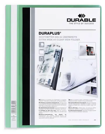 DURAPLUS archivador Verde, Transparente