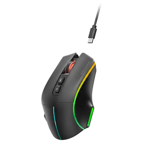 MMWVECTOR ratón Juego mano derecha RF Wireless + Bluetooth + USB Type-A Óptico 12000 DPI - Imagen 6