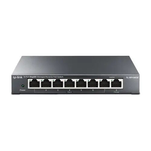 TL-RP108GE switch Gestionado L2 Gigabit Ethernet (10/100/1000) Energía sobre Ethernet (PoE) Negro - Imagen 1