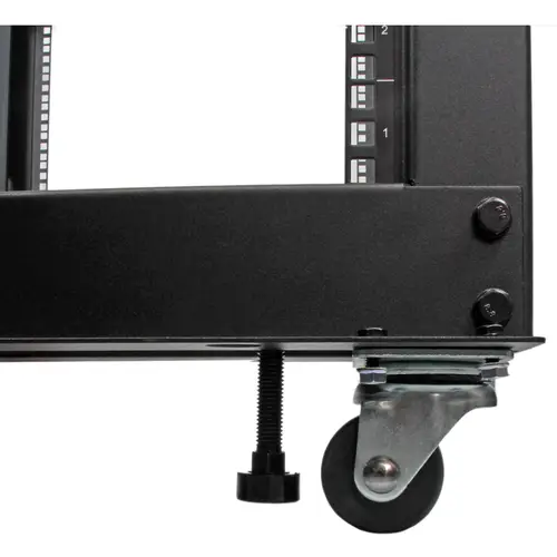 Rack 25U Móvil de Marco Abierto de 4 Columnas para Servidores - Rack de Cuatro Columnas 19 Pulgadas para Equipo de Red e Informático - Ruedas o Patas Niveladoras - Imagen 6