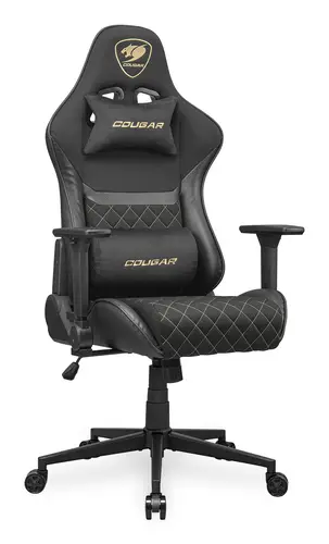 CGR-A2F-GLB Silla para videojuegos universal Asiento acolchado tapizado Negro, Oro - Imagen 3