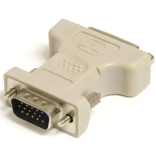 Adaptador Conversor DVI-I a VGA - DVI-I Hembra - HD15 Macho - Blanco - Imagen 1