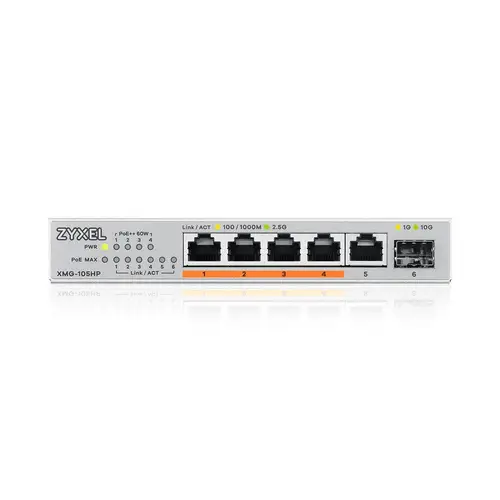 XMG-105HP No administrado 2.5G Ethernet (100/1000/2500) Energía sobre Ethernet (PoE) Plata - Imagen 3
