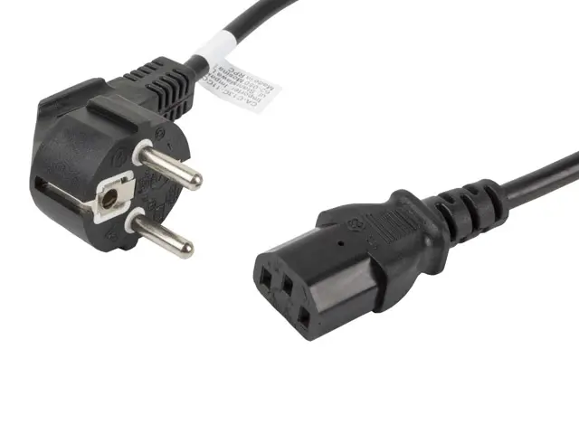 CA-C13C-11CC-0018-BK cable de transmisión Negro 1,8 m C13 acoplador CEE7/7