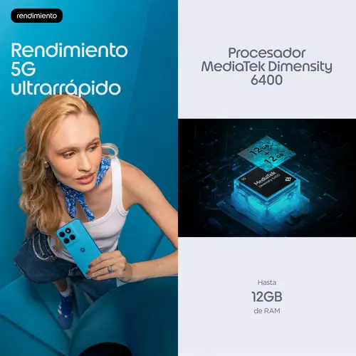 moto g87 17,2 cm (6.78") Ranura híbrida Dual SIM Android 16.0 5G USB Tipo C 12 GB 256 GB 5200 mAh Azul - Imagen 11