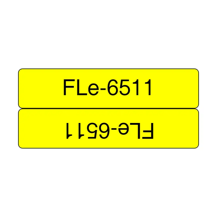 FLE-6511 cinta para impresora de etiquetas Negro sobre amarillo