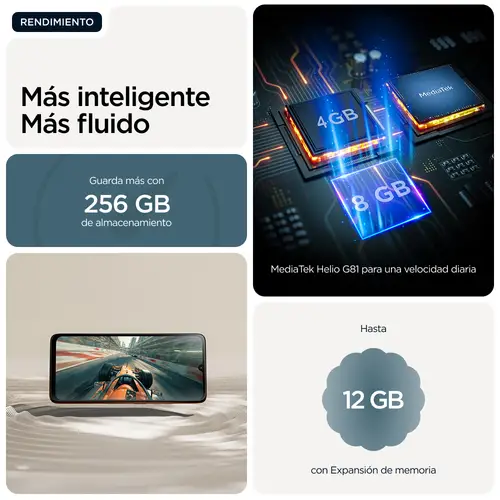 moto g06 power 17,5 cm (6.88") SIM doble Android 15 4G USB Tipo C 4 GB 256 GB 7000 mAh Azul - Imagen 15