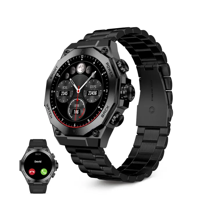 Smartwatch Titanium, Pantalla AMOLED 1,43", 2 correas, Aut. 5 dí..