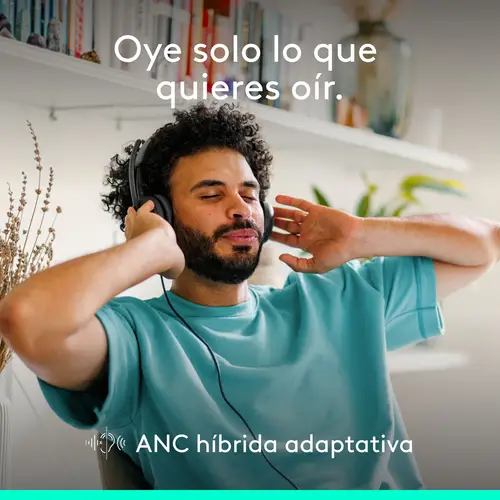 Zone Wired 2: auriculares con cancelación de ruido y tecnología híbrida adaptativa ANC, USB-C con adaptador USB-A, Grafito - Imagen 7