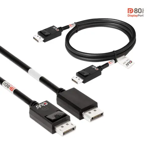 DisplayPort 2.1 Bi-Directional VESA DP80 Certified Cable 4K240Hz, 8K60Hz or 10K30Hz M/M 1.2m/3.94ft - Imagen 7