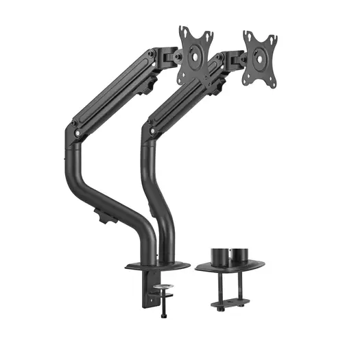 Soporte de Mesa ECO Contrapeso Giratorio e Inclinable para Monitor/TV 8Kg (3 Pivotes, 2 Brazos) de 17-32, Negro - Imagen 4