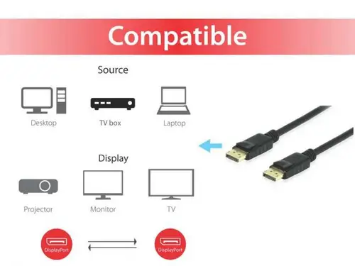 119255 Cable DisplayPort 1.4, 5,0 m, 8K/60 Hz - Imagen 4