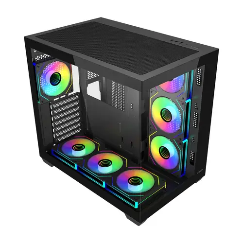 M341-BA Carcasa Midi Tower mITX, mATX, ATX Negro ARGB - Imagen 2
