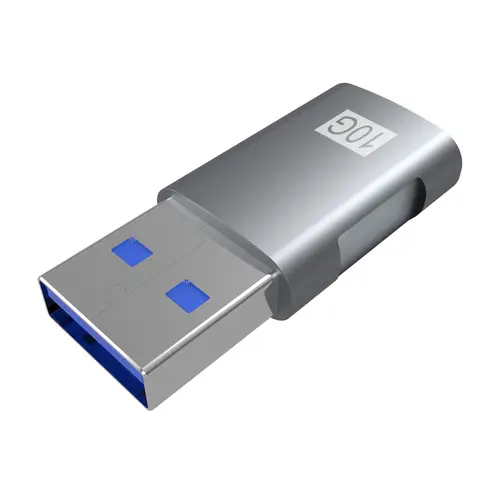 Mini Adaptador USB 3.2 GEN2 10G 3A, Tipo USB-C/H-A/M, Gris - Imagen 2