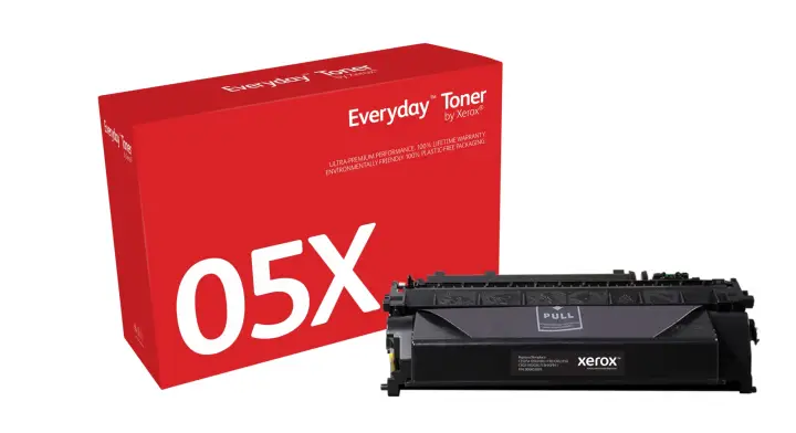 Everyday El tóner Everyday Negro de Xerox es compatible con HP 05X (CE505X), Capacidad alta