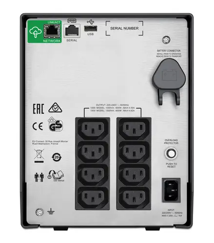 SMC1000IC sistema de alimentación ininterrumpida (UPS) Línea interactiva 1 kVA 600 W 8 salidas AC - Imagen 2
