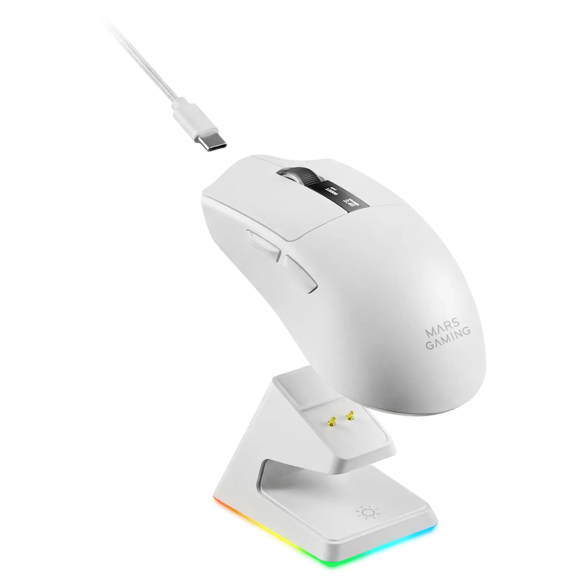 MMWELITEW ratón Juego Mano derecha Bluetooth Óptico 20000 DPI